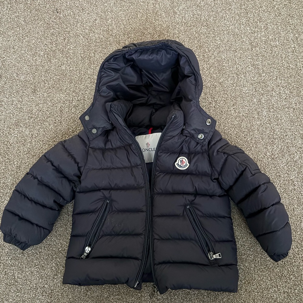 Moncler Shiny Black Kids Puffer Coat